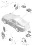 Diagram control units Electronics body front section rear end Handheld transmitter ignition starter switch antenna garage door opener sensor interior monitoring for your Porsche