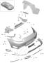 Diagram bumper rear for your Porsche