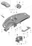 Diagram dashboard trim upper part with mounting parts for your Porsche