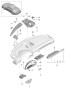 Diagram accessories dashboard trim upper part for your Porsche