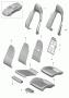 Diagram foam part cover Sports seat Plus for your Porsche