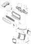 Diagram bracket radiator air duct and lock carrier for your Porsche