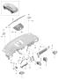 Diagram accessories dashboard trim upper part for your Porsche