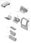 Diagram centre console accessories rear for your Porsche Macan