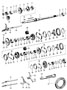 Diagram speed transmission gears and shafts for your 1961 Porsche