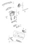 Diagram passenger compartment dark maple rootwood for your 1998 Porsche 911