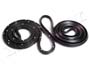 Rear Molded Door Seals with Clips for 4-door station wagon.  Each is 128 long.  Pair R&L