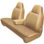 Front Split Bench Seat Upholstery (With Center Armrest) - Cloth Style -  1974-75 Dart Swinger, and Scamp, Duster, Dart Sport and Dart Sport 360