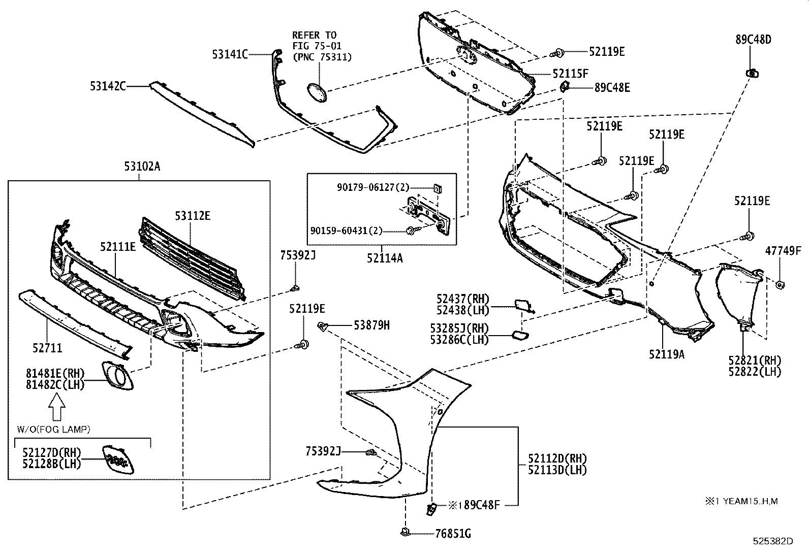 Diagram FRONT BUMPER & BUMPER STAY for your Subaru Solterra  