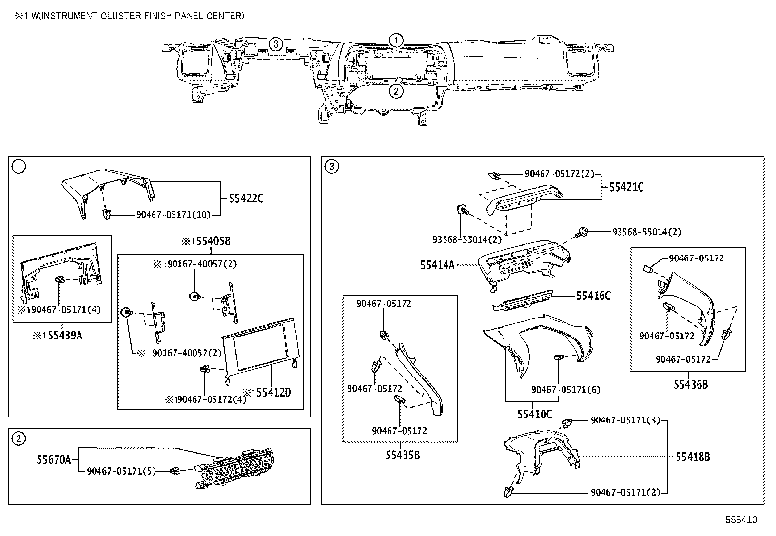 Diagram INSTRUMENT PANEL & GLOVE COMPARTMENT for your Subaru Solterra  