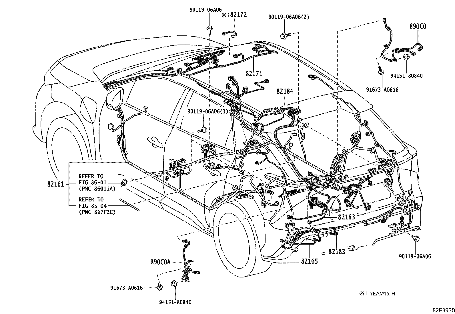 Diagram WIRING & CLAMP for your 2000 Subaru WRX   