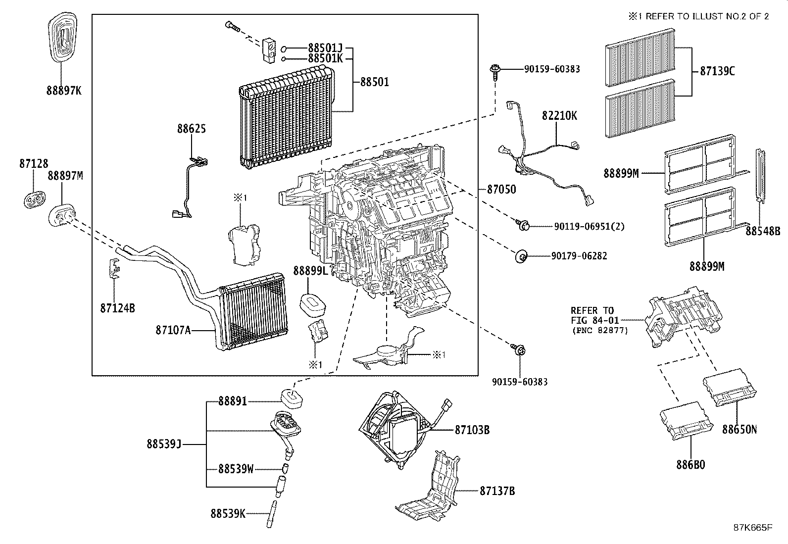 Diagram HEATING & AIR CONDITIONING - COOLER UNIT for your Subaru Solterra  