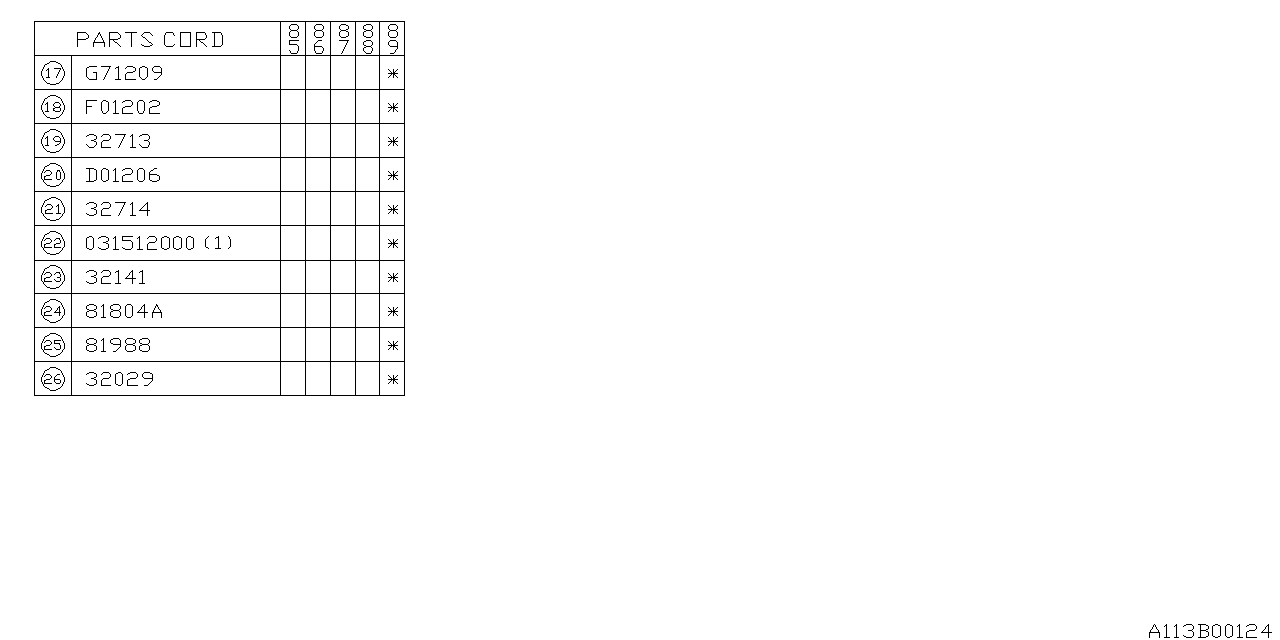 Diagram MT, TRANSMISSION CASE for your 1989 Subaru GL10   