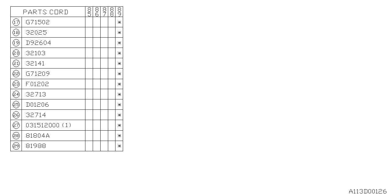 Diagram MT, TRANSMISSION CASE for your 1989 Subaru GL10   