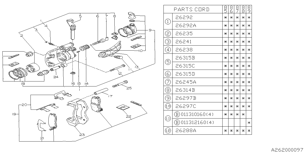 Diagram FRONT BRAKE for your 2014 Subaru Impreza   