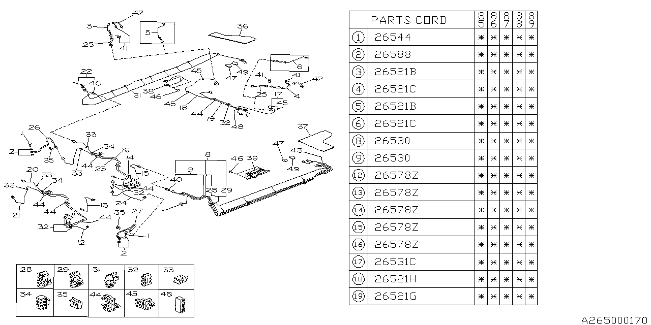 Diagram BRAKE PIPING for your Subaru