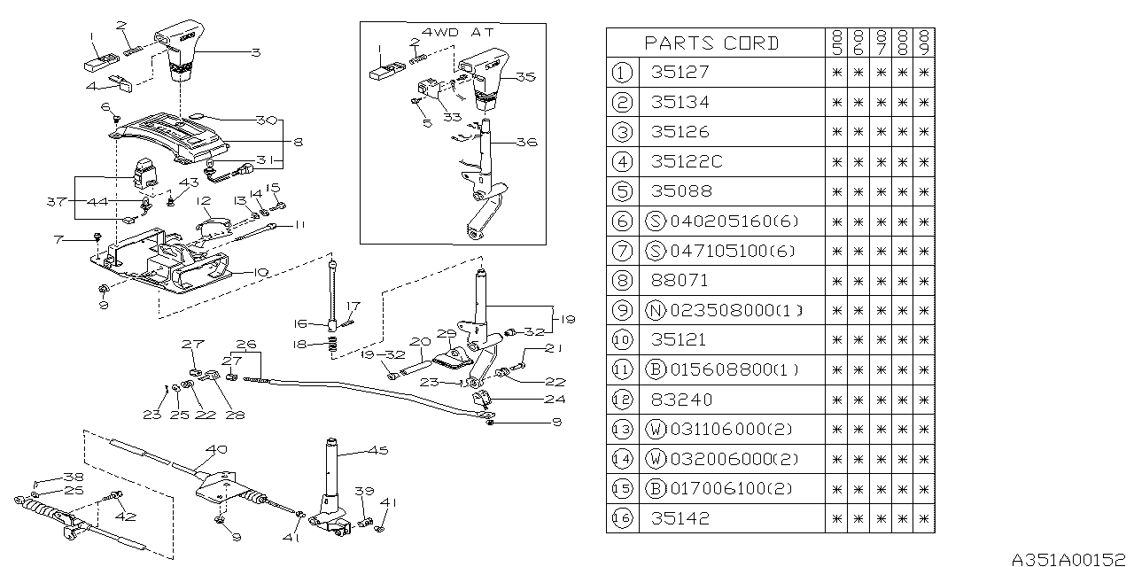 Diagram SELECTOR SYSTEM for your 2014 Subaru Legacy  R Limited w/EyeSight SEDAN 