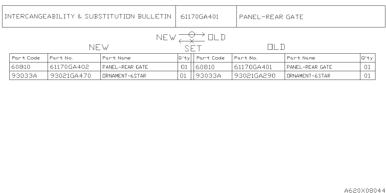 Full size assembly image of BACK DOOR PANEL (1/1)