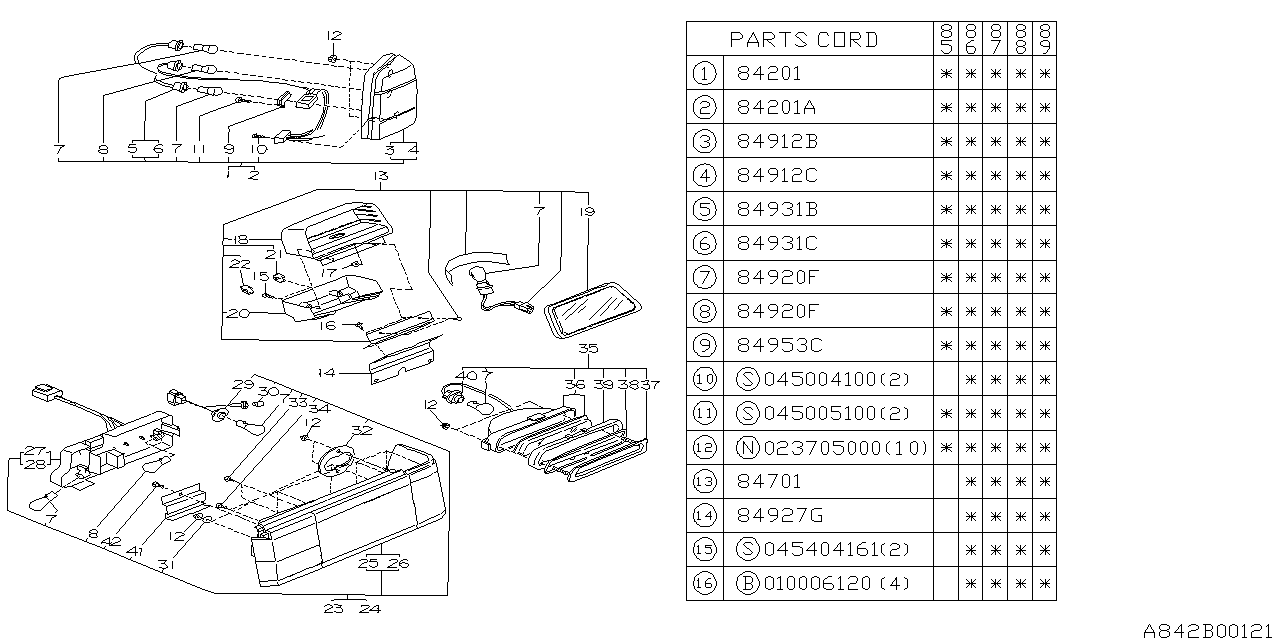 LAMP (REAR) Diagram