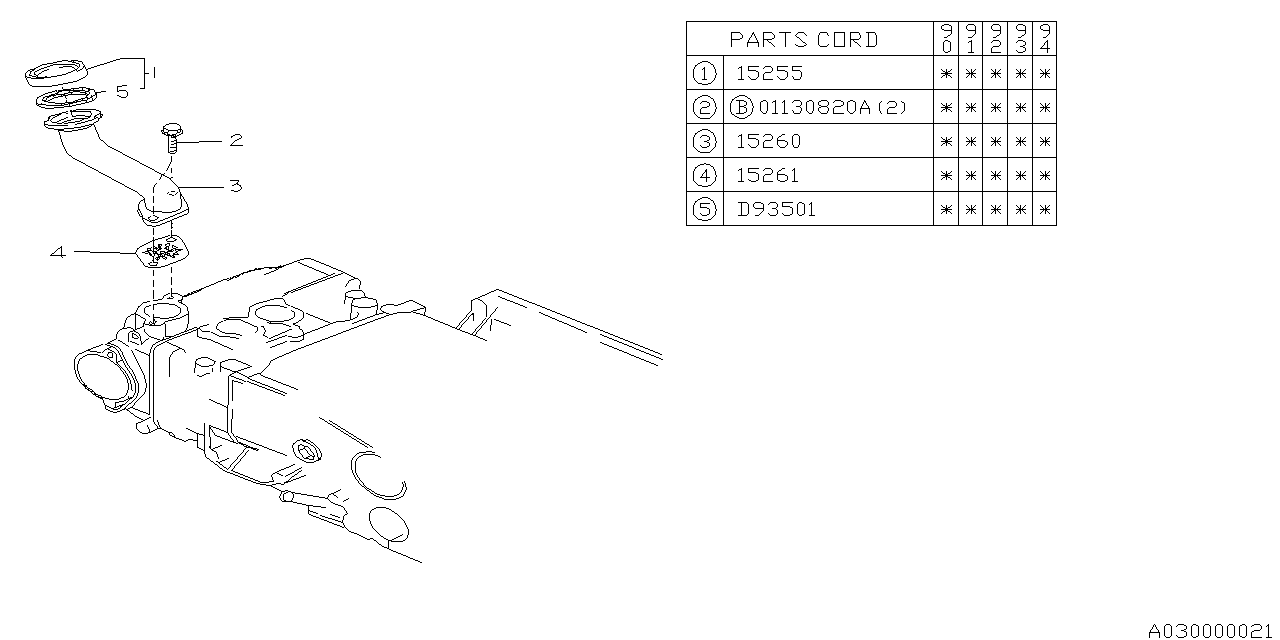 Diagram OIL FILLER DUCT for your 2010 Subaru Forester  X 