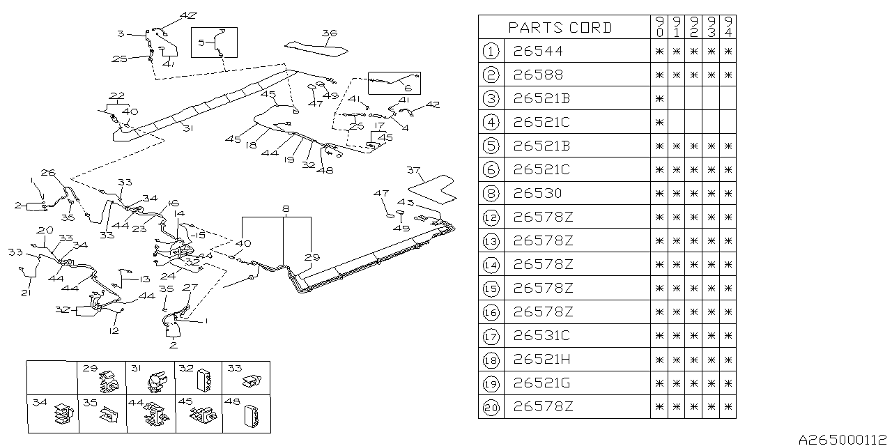 Diagram BRAKE PIPING for your Subaru