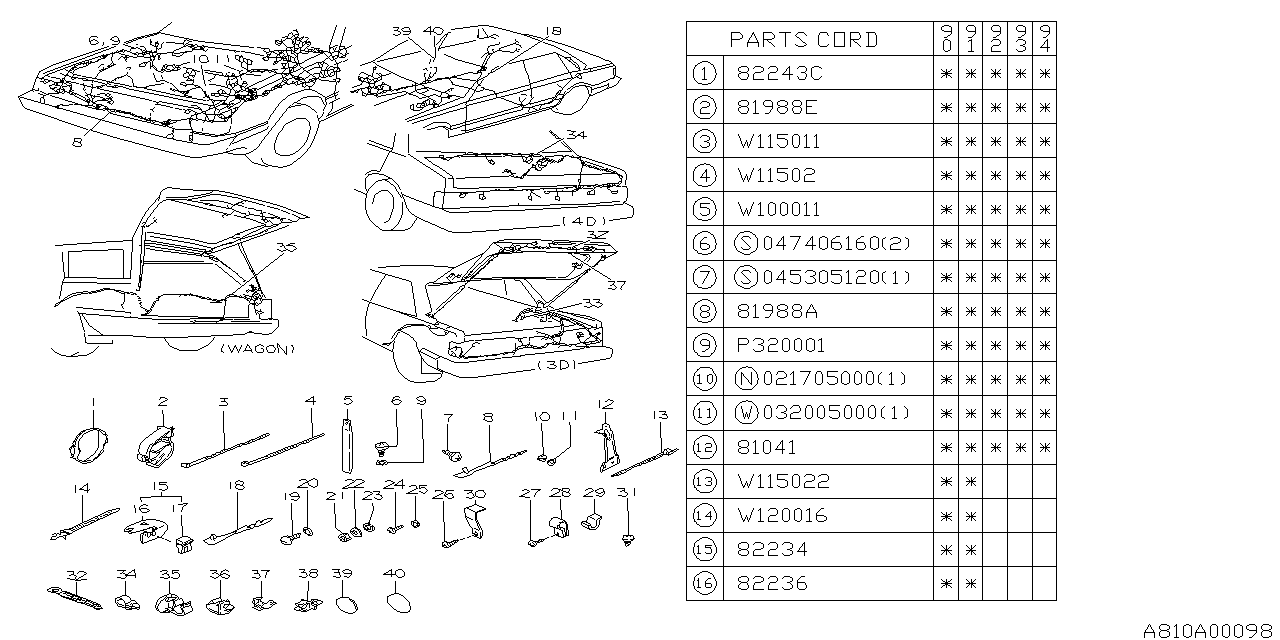 WIRING HARNESS (MAIN) Diagram