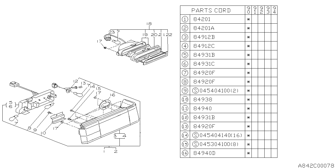 Diagram LAMP (REAR) for your 2009 Subaru Legacy   