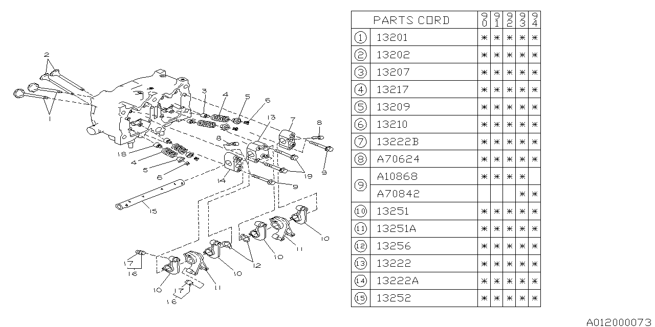 Diagram VALVE MECHANISM for your 2023 Subaru WRX   