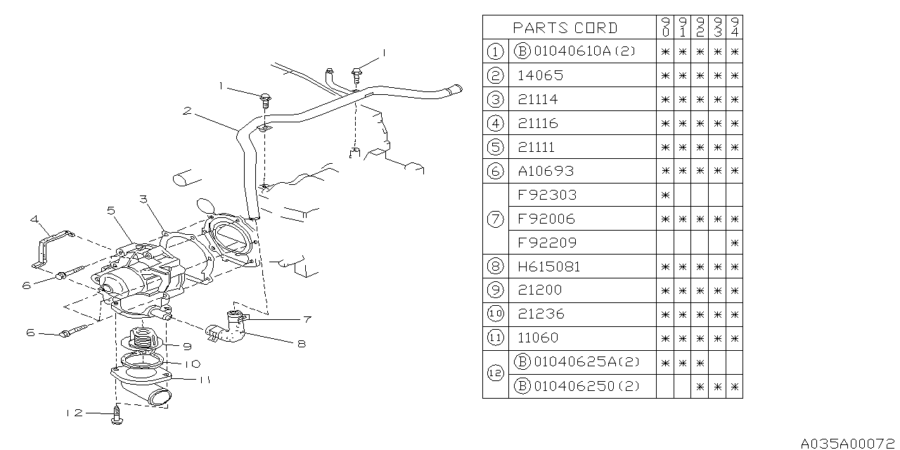 Diagram WATER PUMP for your 2014 Subaru Forester   