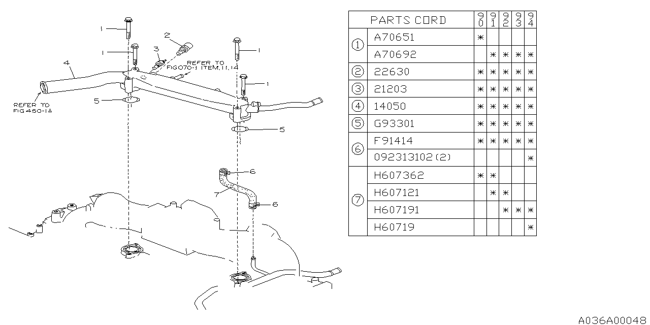 Diagram WATER PIPE (1) for your Subaru Legacy  