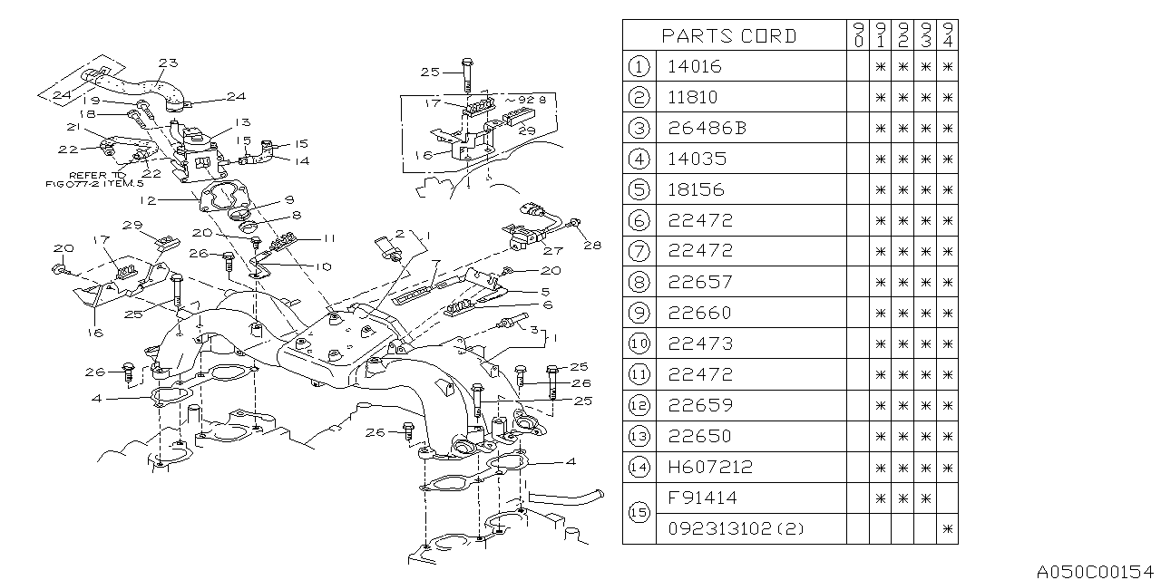 Diagram INTAKE MANIFOLD for your 2022 Subaru WRX   