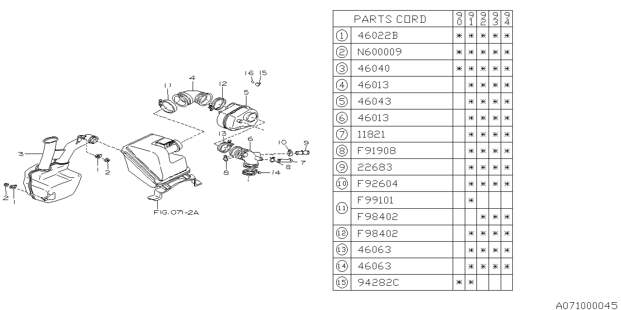 Diagram AIR INTAKE for your 2013 Subaru Impreza  Premium Plus Sedan 