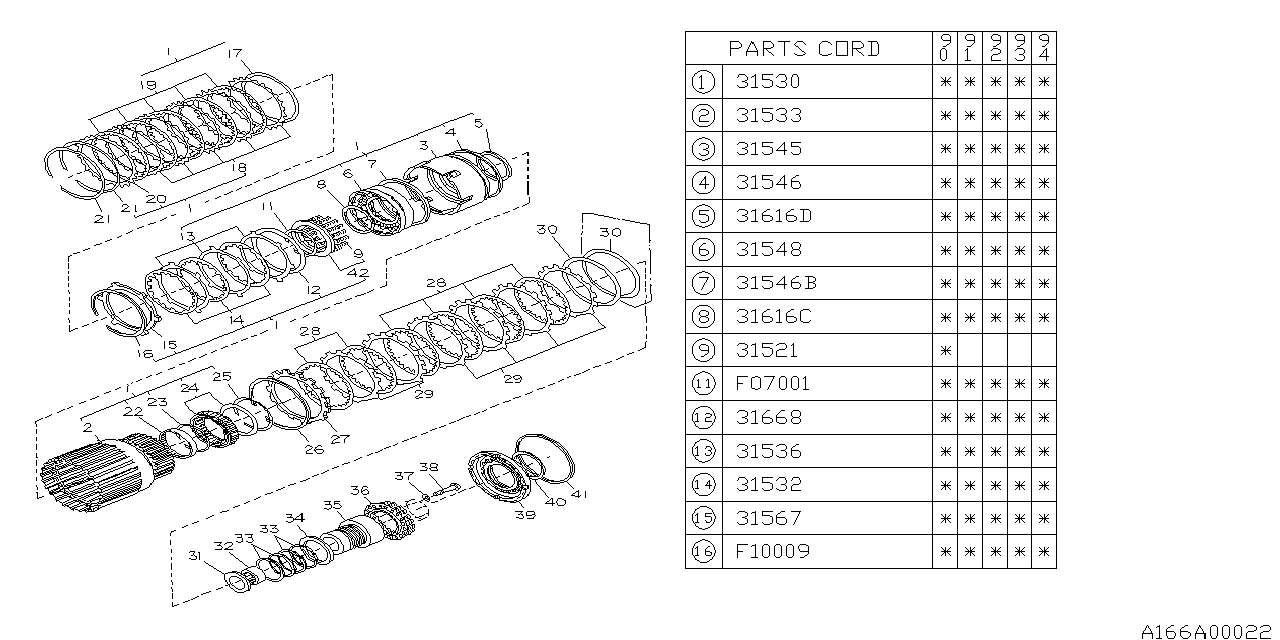 Diagram AT, FOWARD CLUTCH for your 2008 Subaru WRX  SEDAN 