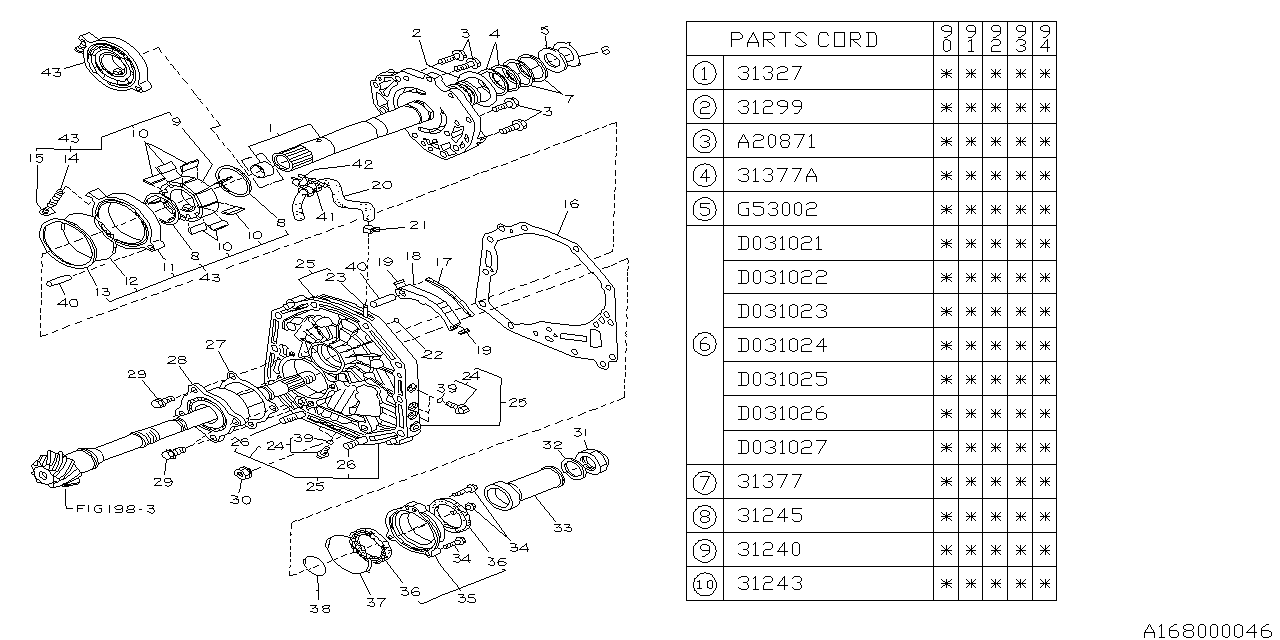 Diagram AT,OIL PUMP for your 1993 Subaru SVX   