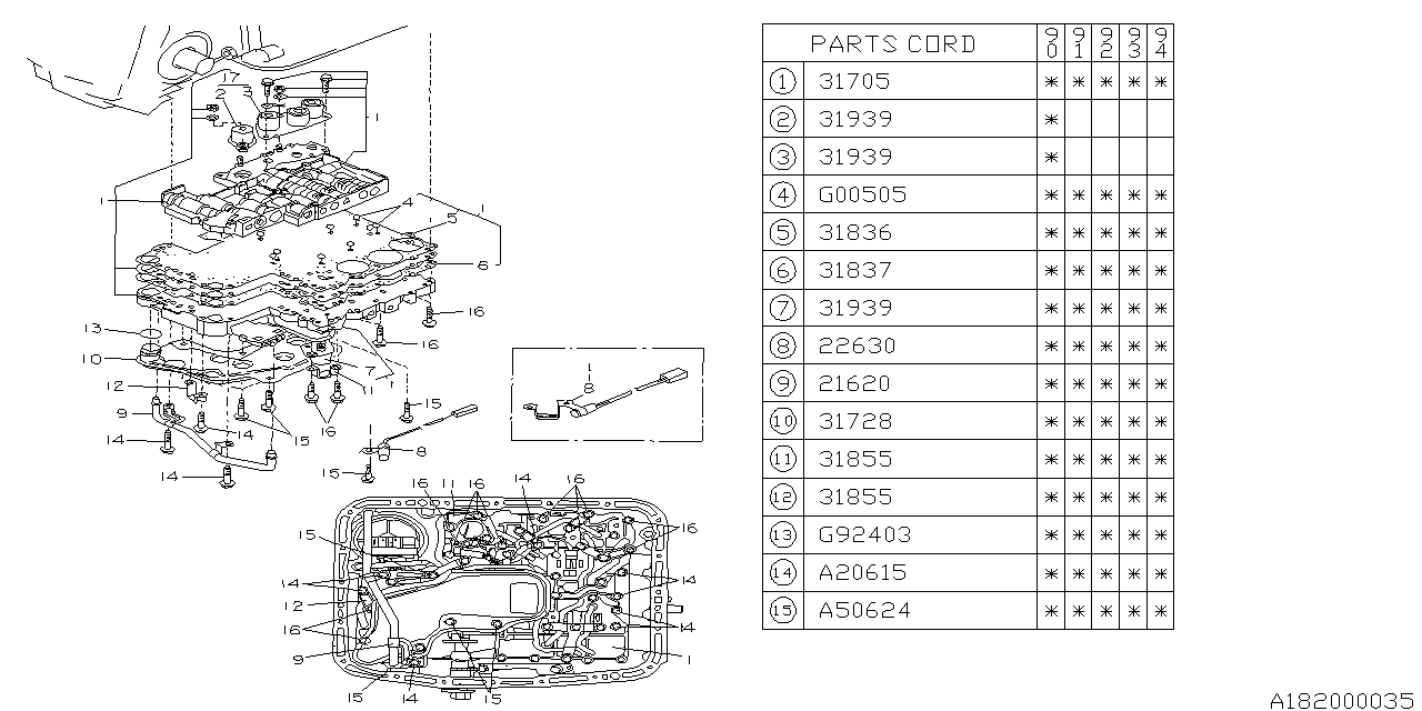 Diagram AT, CONTROL VALVE for your 2009 Subaru Impreza   