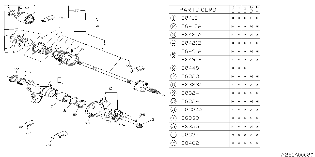 Diagram REAR AXLE for your 2019 Subaru WRX  S209 