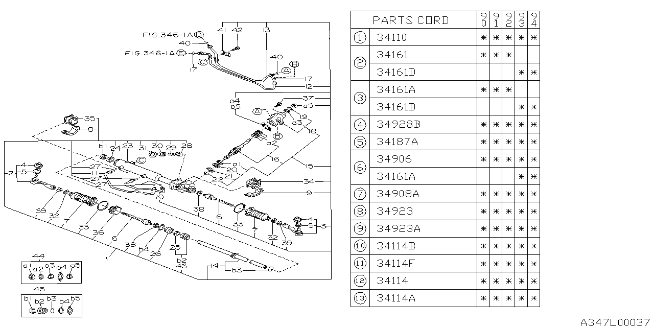 POWER STEERING GEAR BOX Diagram