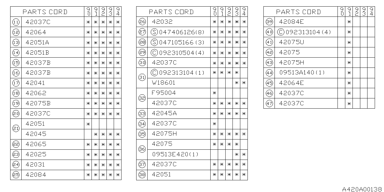 Diagram FUEL PIPING for your Subaru