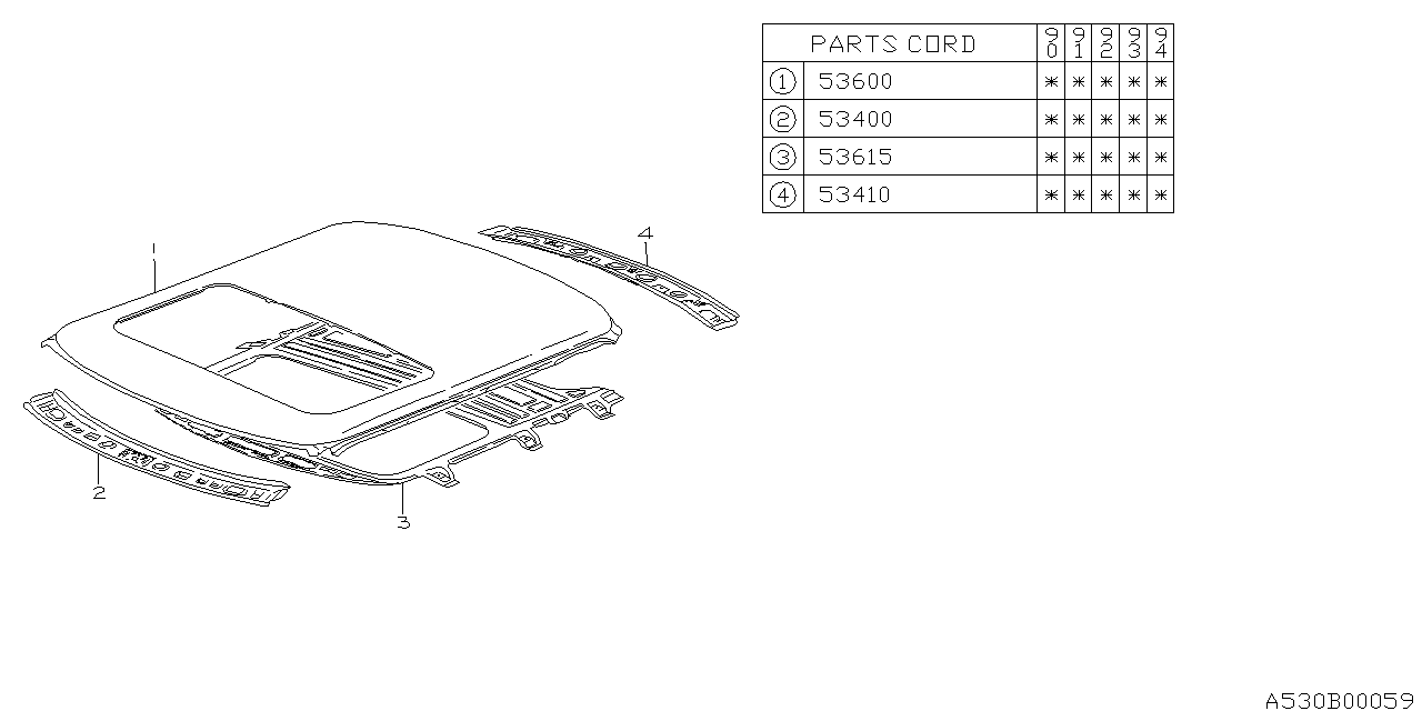 Full size assembly image of ROOF PANEL (1/1)