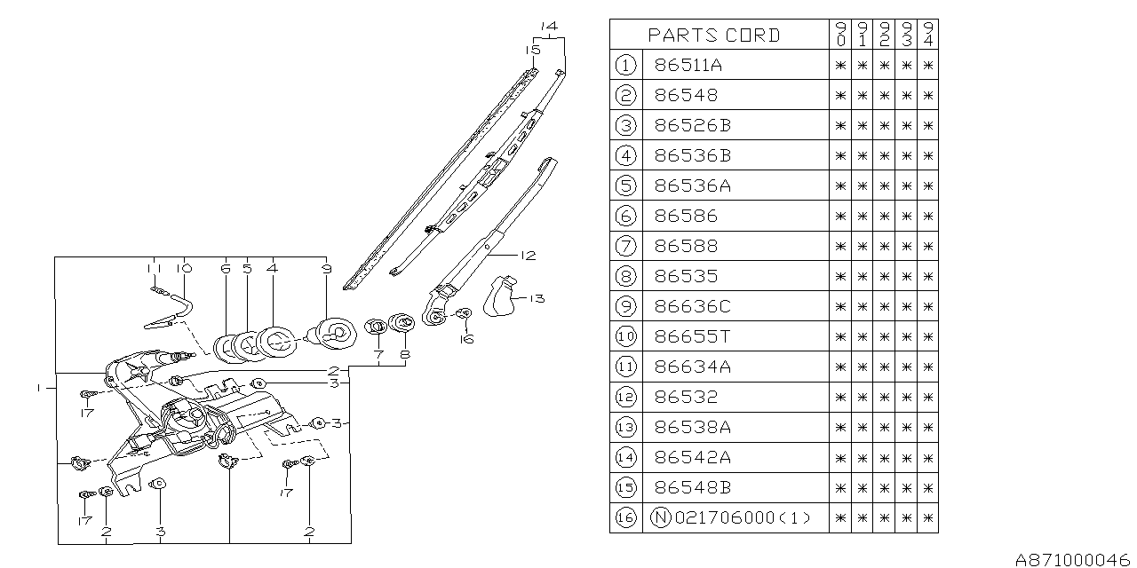 Diagram WIPER (REAR) for your 2019 Subaru WRX   