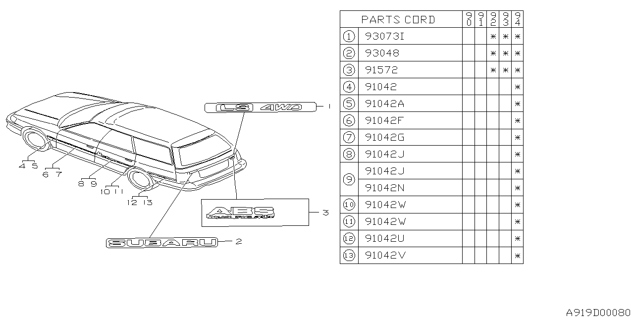 Full size assembly image of LETTER MARK (1/1)