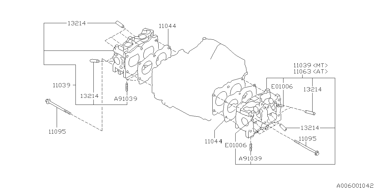 Diagram CYLINDER HEAD for your 2002 Subaru Impreza  RS Sedan 