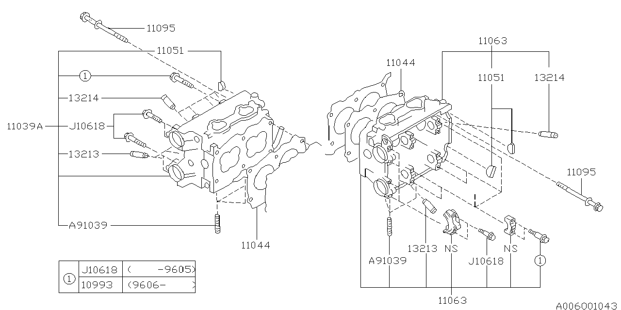 Diagram CYLINDER HEAD for your Subaru Baja  