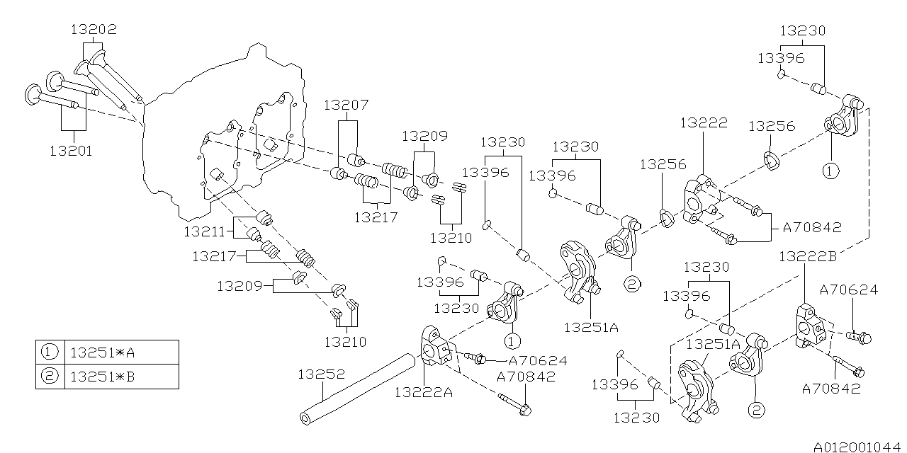 Diagram VALVE MECHANISM for your 2024 Subaru Outback   