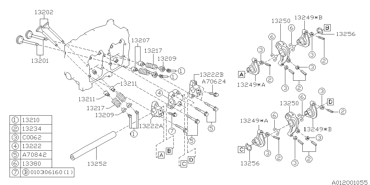 Diagram VALVE MECHANISM for your Subaru