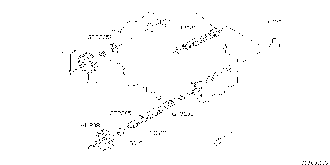 CAMSHAFT & TIMING BELT Diagram