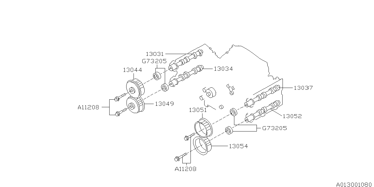 Diagram CAMSHAFT & TIMING BELT for your 2023 Subaru Impreza 2.0L 5MT  