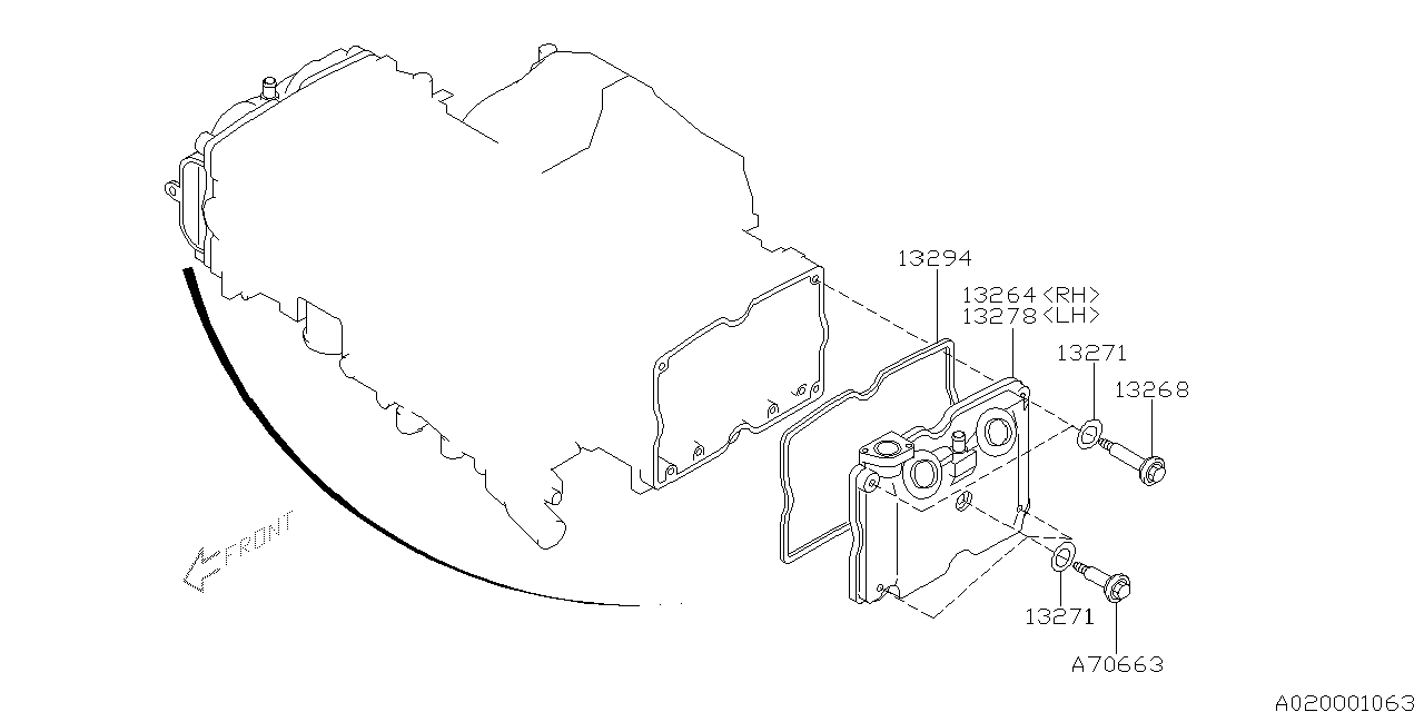 Diagram ROCKER COVER for your Subaru BRZ  