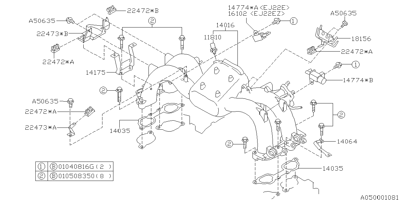 Diagram INTAKE MANIFOLD for your 2014 Subaru BRZ   