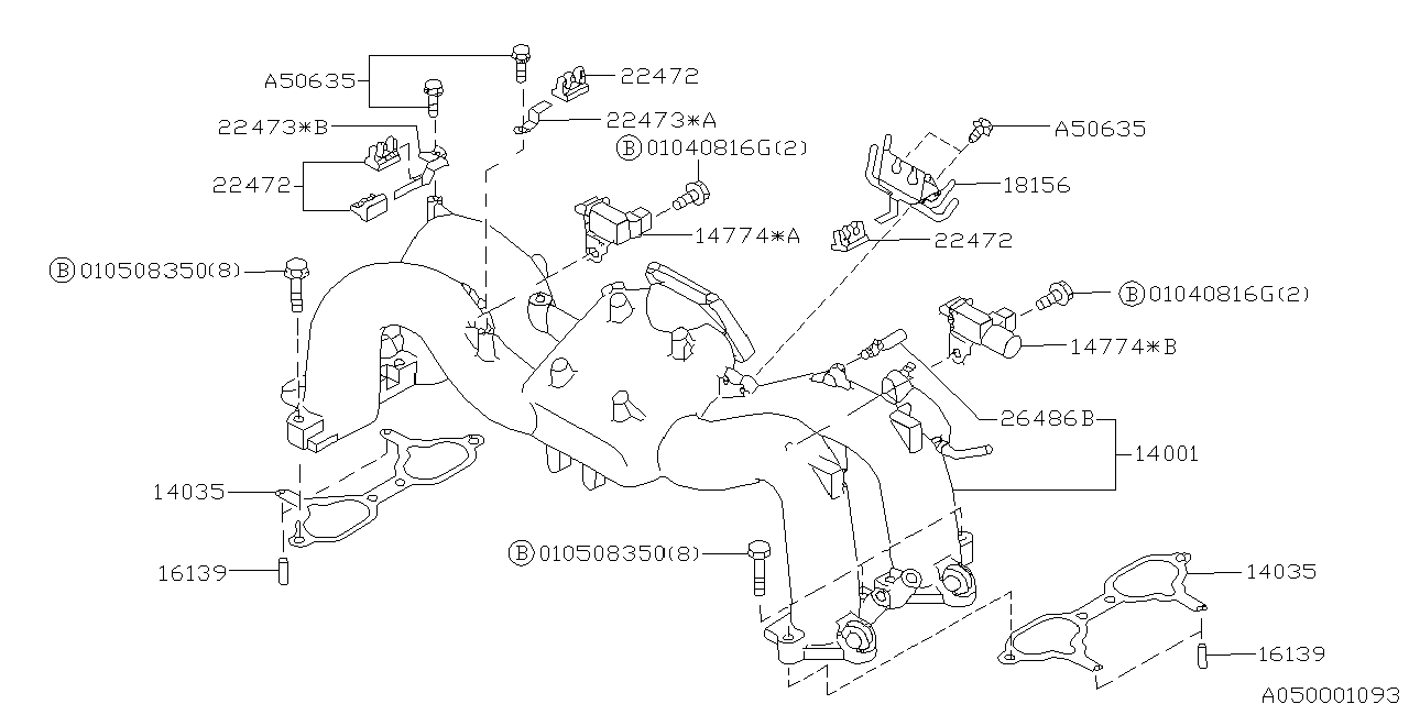 Diagram INTAKE MANIFOLD for your 2006 Subaru Forester   